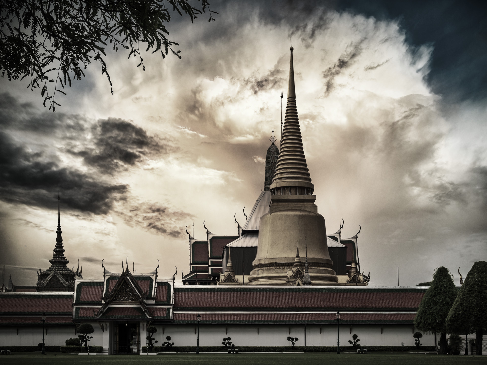 Grand Palace at Sanam Luang side in Bangkok.