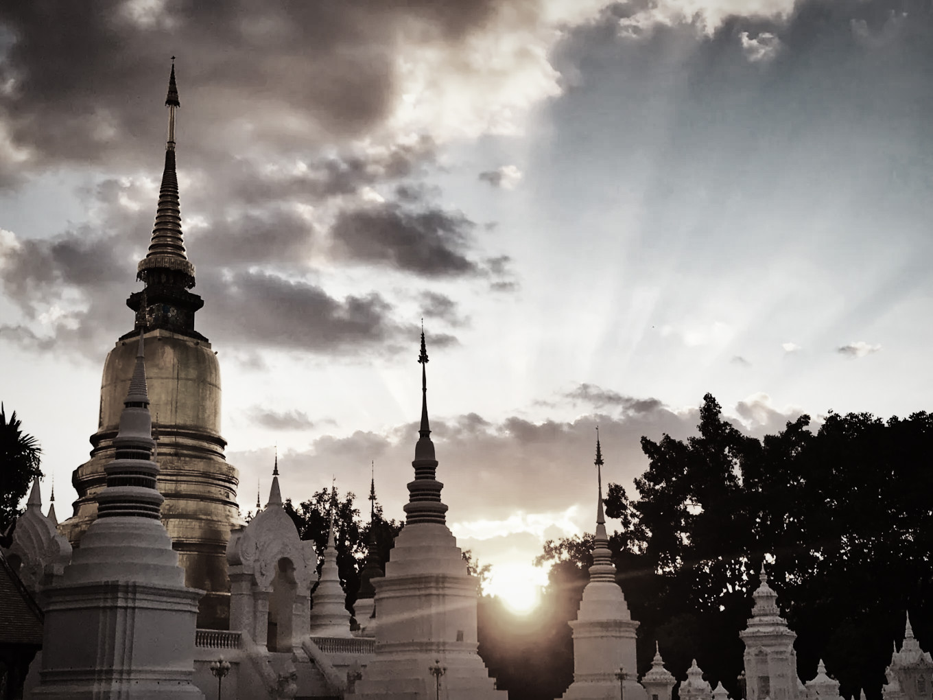 Wat Suan DOk, Suthep Foothills and CMU, Chiang Mai