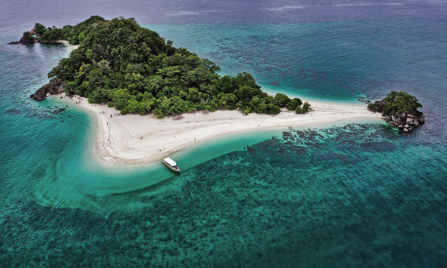 aerial view from Ko Khai — framing turquoise Andaman Sea