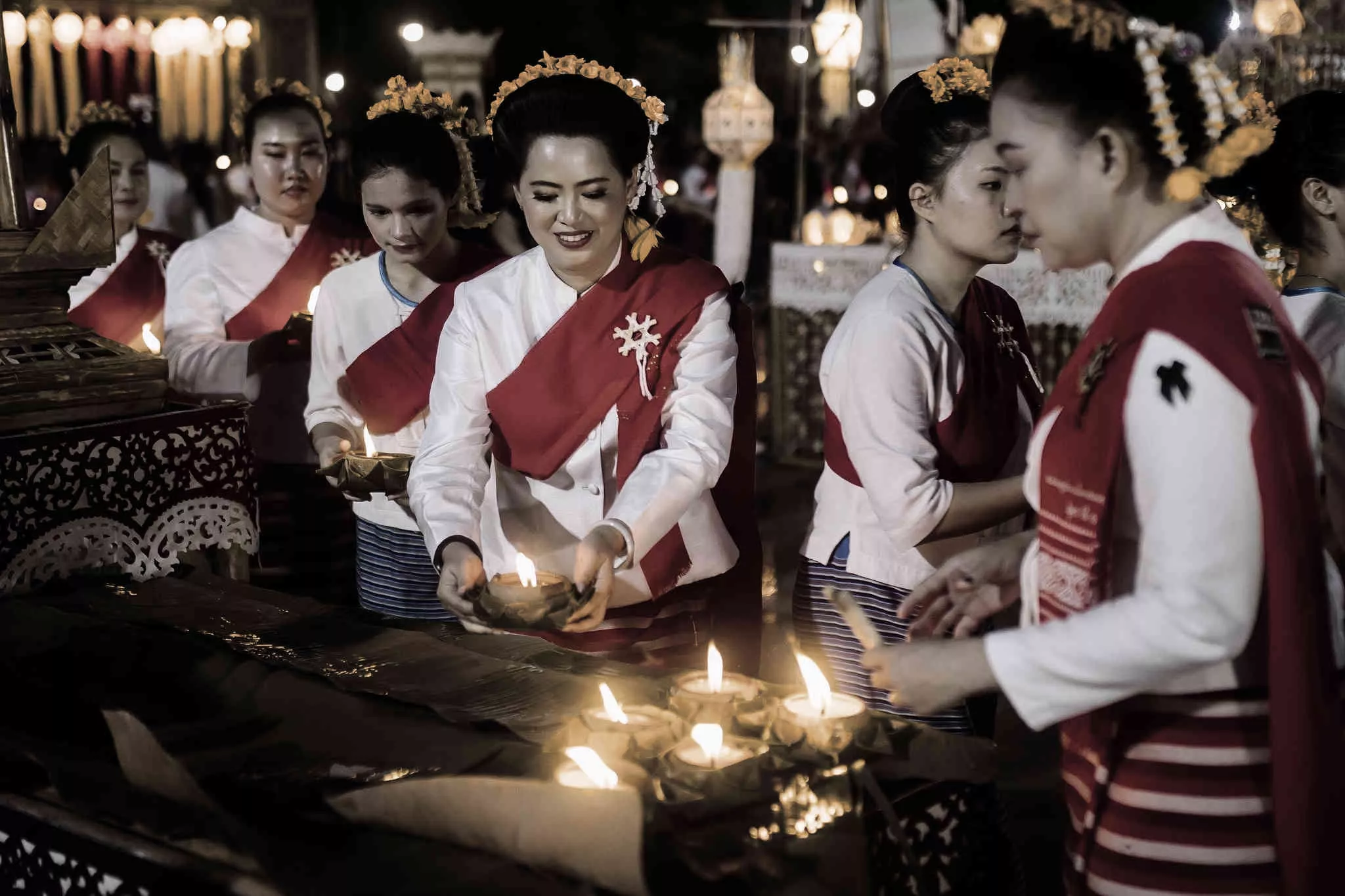 Yi Peng lanterns over Chiang Mai